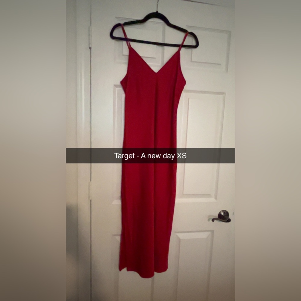 A New Day Women's Vibrant Red slip Dress